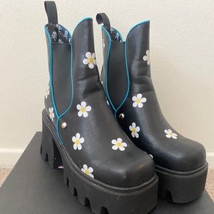 Floral Platform Boots